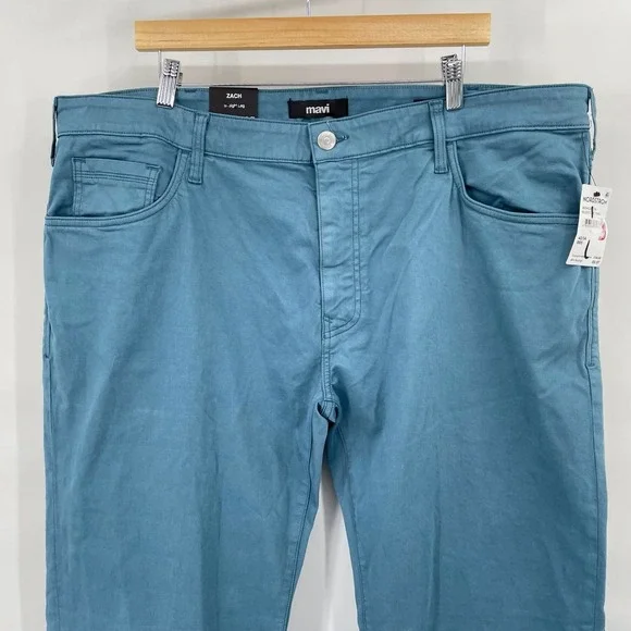 NEW Mavi Zach Straight Leg Mens Pants Size 42x34 Bluestone Twill - Picture 6 of 9